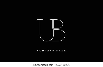 BU, UB Alphabets Letter Logo Monogram