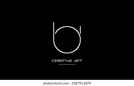 BU, UB, B, U abstract letters logo monogram