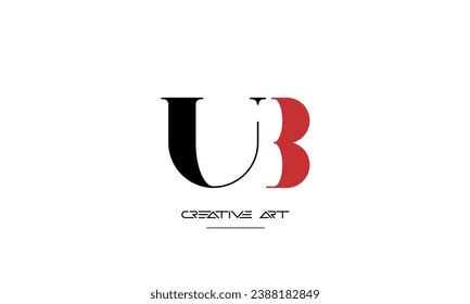 BU, UB, B, U letras abstractas monograma