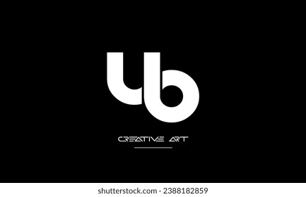 BU, UB, B, U abstract letters logo monogram