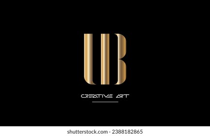 BU, UB, B, U abstract letters logo monogram