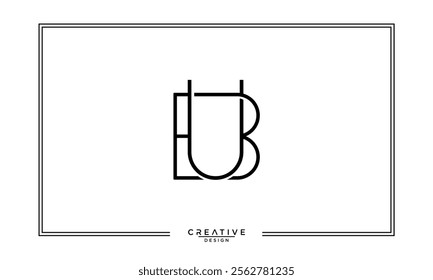 BU, UB, B, U, Abstract Letters Logo Monogram