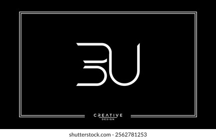 BU, UB, B, U, Abstract Letters Logo Monogram