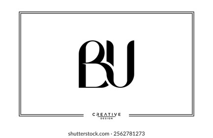 BU, UB, B, U, Abstract Letters Logo Monogram