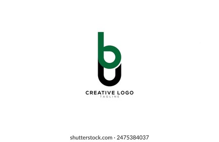BU UB EB BE Abstract initial monogram letter alphabet logo design