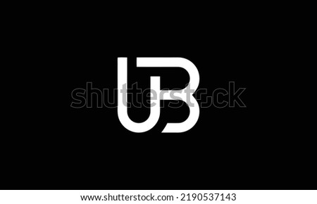 bu or ub Letter Initial Logo Design, Vector Template