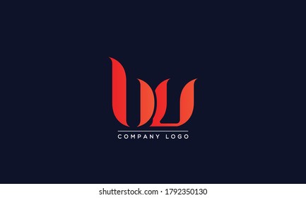 BU, UB Letter Logo Design with Creative Modern Trendy Typography