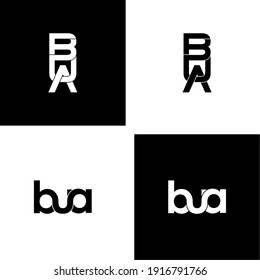 diseño original del logotipo del monograma de la letra de la copia de seguridad