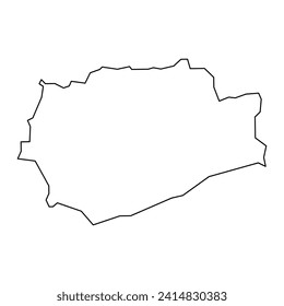 Buada district map, administrative division of Nauru. Vector illustration.