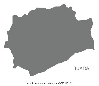 Buada map of Nauru grey illustration silhouette shape