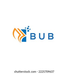 BUB credit repair accounting logo design on white background. BUB creative initials Growth graph letter logo concept. BUB business finance logo design.
