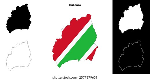 Bubanza province outline map set