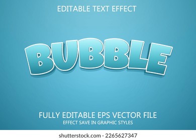 Bubble 3d editable text style effect