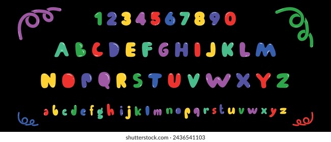Bubble abstract alphabet in trendy retro y2k style.3D bubble typeface.Graffiti organic font.Psychedelic Bubble shaped letters.Bubble Gum.Numbers in the form of balloon.Typeface Y2k Aesthetic.