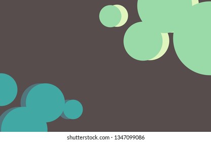 Bubble abstract background with many shade of green