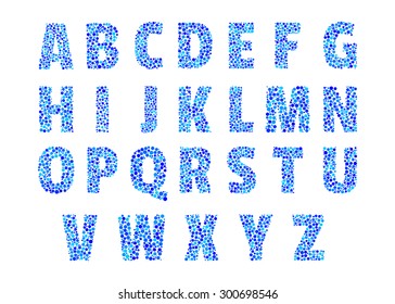 bubble abstract colorful blue circle font letter.