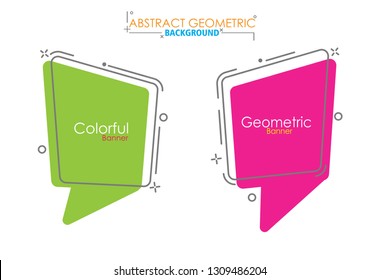 Bubble abstract geometric banners. vintage and trendy backgrounds set.