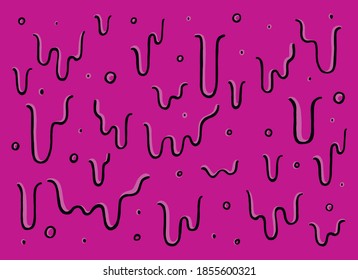 Bubble Guм. Abstract Pink Blobs. Vector Illustration. Background!