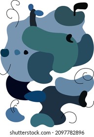Bubble abstraction in cold color