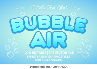 Bubble Air 3d Editable Text Effect