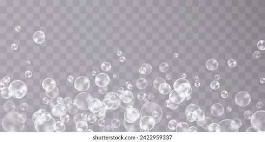 Bubble. Air bubbles over water on a transparent background.

