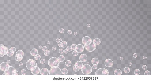 Bubble. Air bubbles over water on a transparent background.

