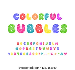 Bubble Alphabet Polka Dots Vector Letters Stock Vector (Royalty Free ...