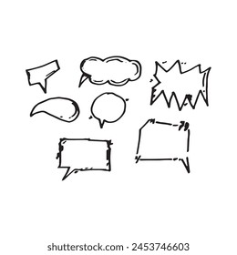 a bubble area for your text, assets for the comic, and a blank area