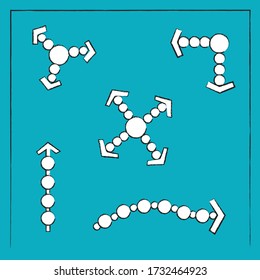 Bubble Arrows Showing Directions Symbol Pack For Architectural Drawing Plan Elements, Diagrams And Sketches, Site Analysis And (Vector)