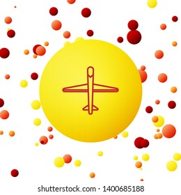 Bubble backgraund with Aircraft icon. Logistic icon