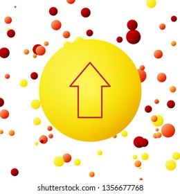 Bubble backgraund with Up arrow icon