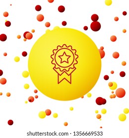Bubble backgraund with Award Winner Icon. Win Medal Illustration. Reward Sign Symbol.