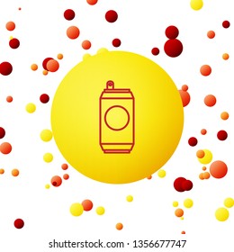 Bubble backgraund with Beer icon. Can of beer symbol for your web site design