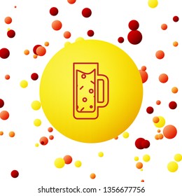 Bubble backgraund with Beer icon. Beer glass symbol for your web site design
