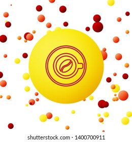 Bubble backgraund with Coffee cup icon. Coffee time