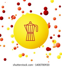 Bubble backgraund with Coffee teapot. Coffee kettle icon