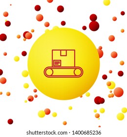 Bubble backgraund with Conveyor Belt Icon