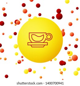 Bubble backgraund with Cup of Tea Vector Icon for mobile app, website or desktop app