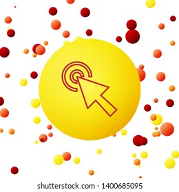 Bubble backgraund with Cursor icon. Web page symbol for your web site design