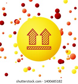 Bubble backgraund with Delivered mark icon. Trendy Delivered logo