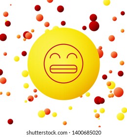 Bubble backgraund with Emoji icon. Range to assess the emotions of your content. User experience.