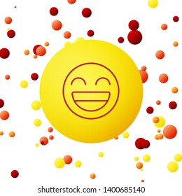 Bubble backgraund with Emoji icon. Range to assess the emotions of your content. User experience.