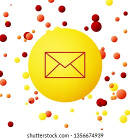 Bubble backgraund with Envelope Icon , Email icon or message vector