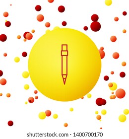 Bubble backgraund with Filled pencil super icon. Pencil symbol.