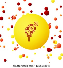 Bubble backgraund with Gender Icon. Gender symbol for your web site design