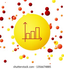 Bubble backgraund with Graph icon, business infographics, vector illustration