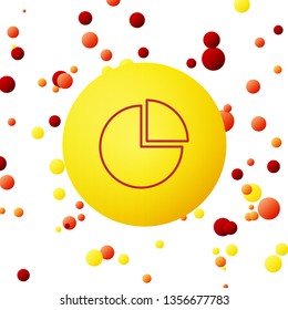 Bubble backgraund with Graph icon, business infographics, vector illustration