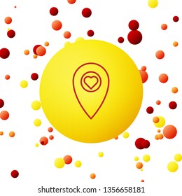 Bubble backgraund with Heart icon - logo type icon - health point