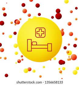 Bubble backgraund with Hospital bed icon. Healthcare symbol