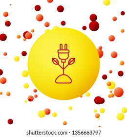Bubble backgraund with Line Clean Energy Concept Icon